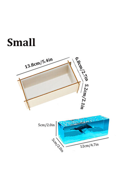 Choice5 3 قوالب سيليكون مستطيلة لقوالب راتنج الإيبوكسي المكعبة مع دعامة خشبية...