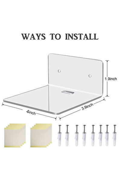 Choice قطعة واحدة أو قطعة ونصف من أرفف الحائط الأكريليكية الشفافة، أرفف عرض م...
