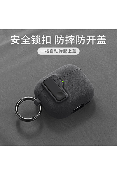 Choice For Airpods 4 Case Gray For AirPods 4 Security Lk Case with Lanyard Sh...