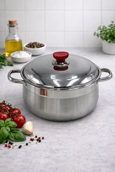 KAMPANYALI Outlet Stainless Steel Deep Pot 32×21 cm |   17 Lt Large Size Stee...