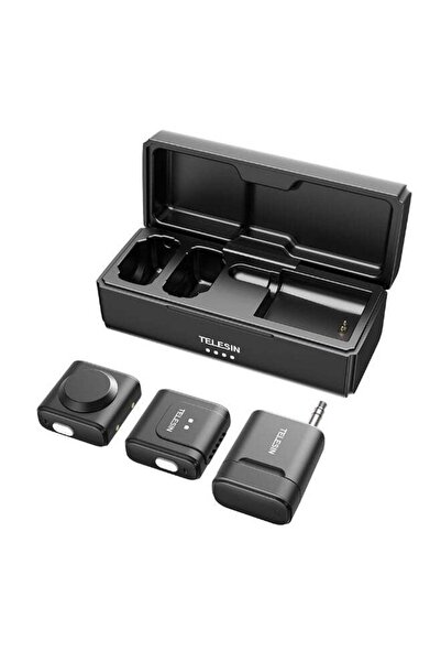 TELESIN 2-in-1 Wireless Lavalier Microphone for Phone & Camera