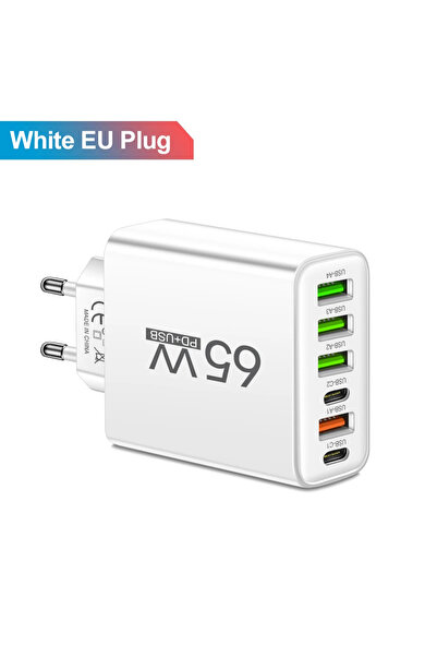 Choice EU Plug White 65W USB Charger Fast Charging Adapter for P70 iPhone Tra...