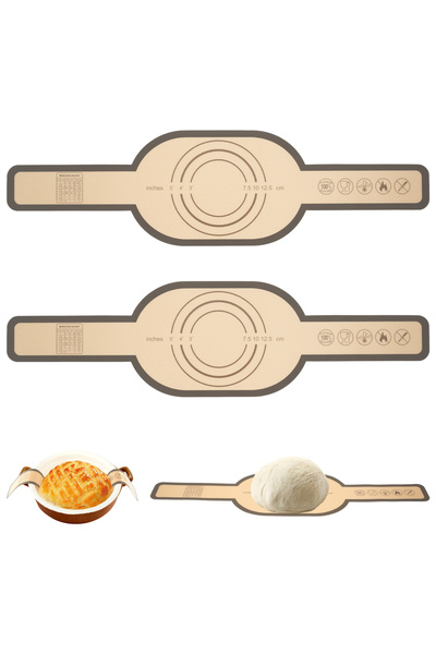 Choice 2pcs 2Pcs Silicone Bread Sling Non Stick Silicone Baking Mat Long Hand...