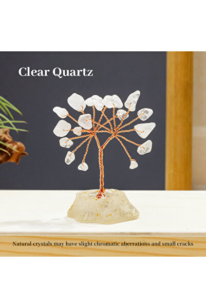 Choice شجرة كريستال صغيرة من الكوارتز الشفاف، قطعة واحدة، أحجار طبيعية لعلاج ...