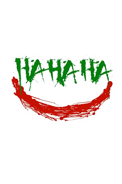 MegaSticker Joker Ha Ha Ha Ha Sticker for Car, Motorcycle, Helmet, Laptop, Gl...