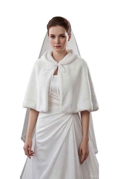 MODA NUR Pelerina Bolero, guler de cămașă, pluș, pelerina de culoare albă, bo...