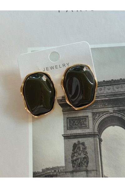 shop Brand Green Design Steel Earrings (4 cm)