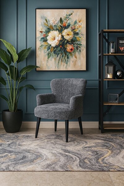 WATERYBROOK Welsoft Berjer Tekli Koltuk – Demonte Siyah Ahşap Ayak – 12 Renk ...