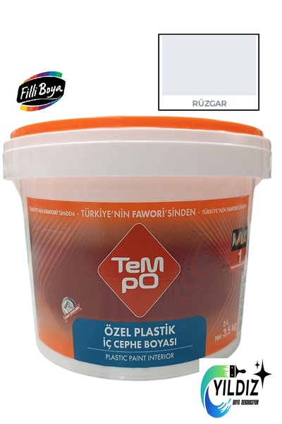 Filli Boya Tempo Yeni Özel Plastik Nefes Alan İç Cephe Duvar Boyası 3.5 Kg Rü...