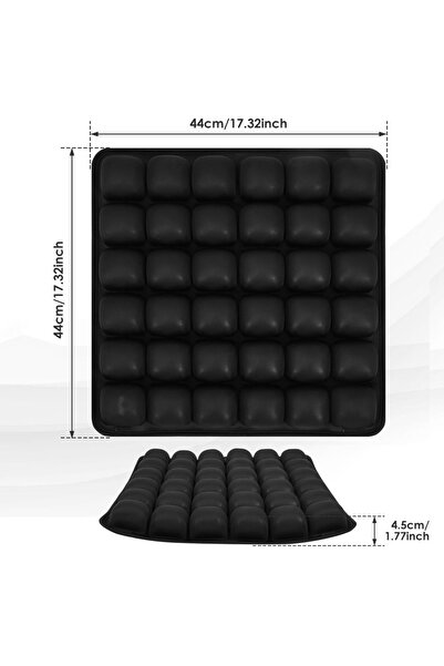 Choice وسادة سفر هوائية بأبعاد 44×44×4.5 سم، ضغط ارتداد عالٍ، وسادة مقعد ثلاث...