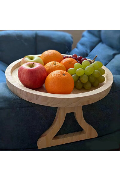 Choice Tray Sofa Armrest Tray Couch Side Table Natural Wood Clip On Snack Tra...