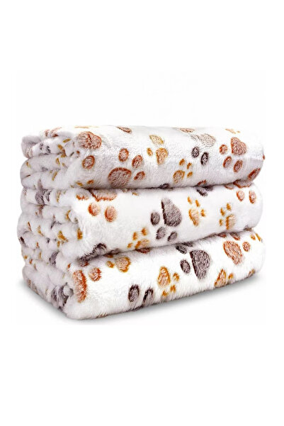 choice2 بطانية صوفية ناعمة للغاية للحيوانات الأليفة، قطعة واحدة، لون أبيض، مق...