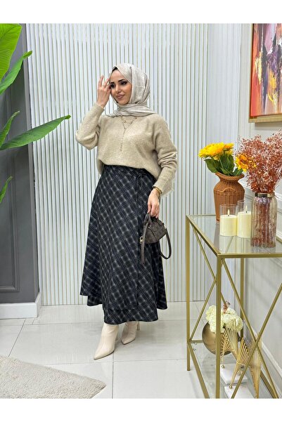 GK Plaid Skirt with Zipper