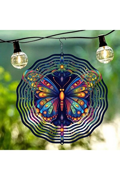 Choice 3D Butterfly Wind Spinner - Vibrant Kinetic Metal, Mesmerizing Flutter...