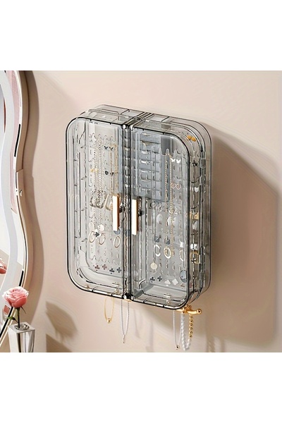 Choice grey 1pc/jewelry storage box wall-mounted large-capacity wall-mounted ...