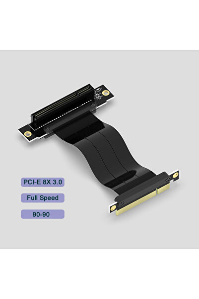 Choice بطاقة محول PCI Express PCI-E 8X بزاوية 90 درجة، بطول 10 سم، لتركيب خوا...