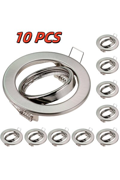 Choice 10pcs Nickel JOYINLED Recessed Downlight Housing Round 70mm Cutout GU1...