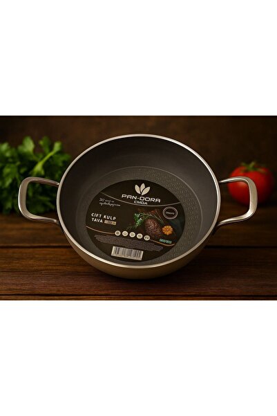 KAMPANYALI Pan-Dora Evinda 22 cm Crystal Casting Pan - Casting Granite, Firep...