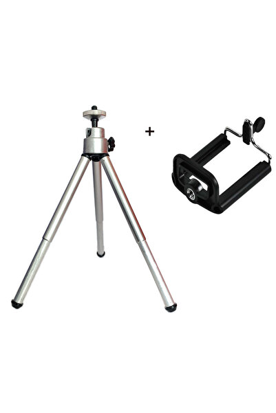 Choice حامل ثلاثي القوائم فضي اللون، مناسب للهواتف الذكية، حامل ثلاثي القوائم...