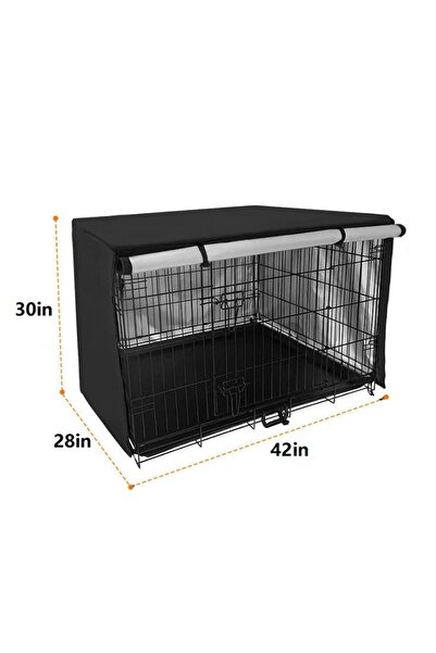 Choice غطاء قفص كلاب عالمي مزدوج الأبواب مقاس 42 بوصة، غطاء قفص كلاب سلكي قاب...