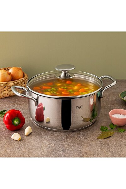 KAMPANYALI Taç Bengü Pro 18 cm Derin Tencere – 2,5 Litre, 18/10 304 Paslanmaz...