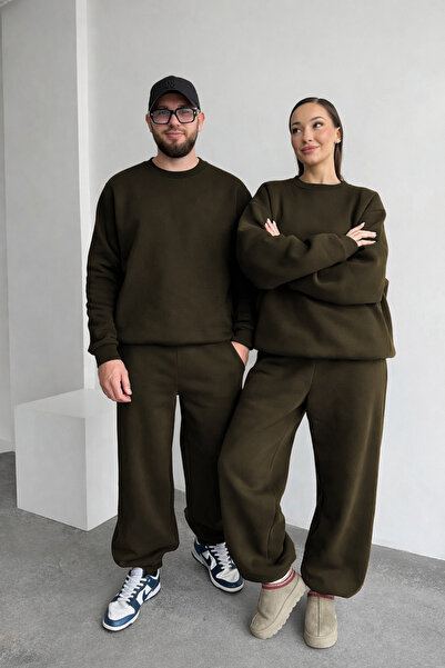 BayBayan Unisex Khaki 3-Ply Fleece Suitable for Using Fleece-Lined Ftleres (M...