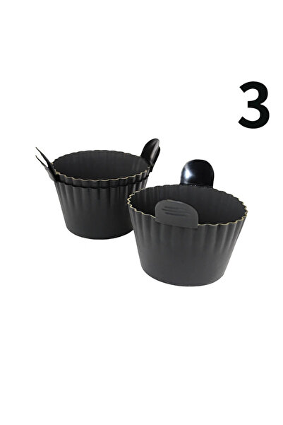 Choice 3pcs black Silicone Air Fryer Egg Poacher Silicone Cupcake Baking Cups...