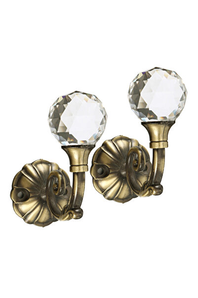 Choice Blue 2pcs Curtain Holdbacks Wall Mounted Drapery Tiebacks Metal Crysta...