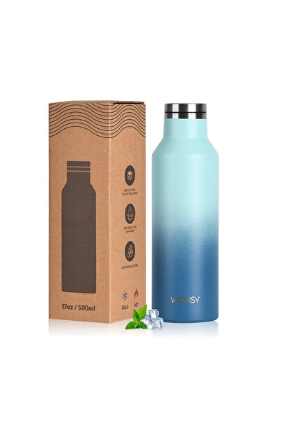 Choice 500ml Light Blue Dark Blue WATERSY 350/500ml Stainless Steel Thermal C...