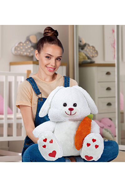 Pababo Havuçlu Büyük Boy Peluş Tavşan – Sarılmalık Hediyelik Oyuncak