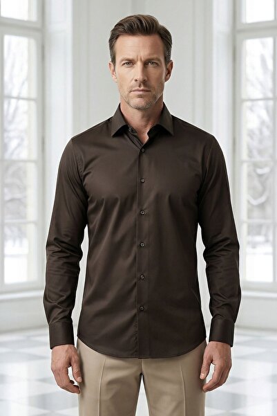 alenmeza Slimfit Cotton Nano-Iron Non-Iron Men's Shirt