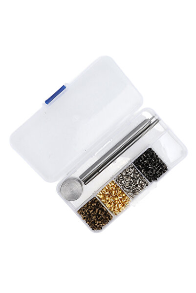 Choice Mini Grommets with Plastic Storage Box 2mm Plated Copper Metal Grommet...