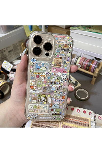 Choice جراب حصري لهاتف آيفون 16 بلس، بتصميم قطة ملونة لطيفة، مناسب لأجهزة آيف...