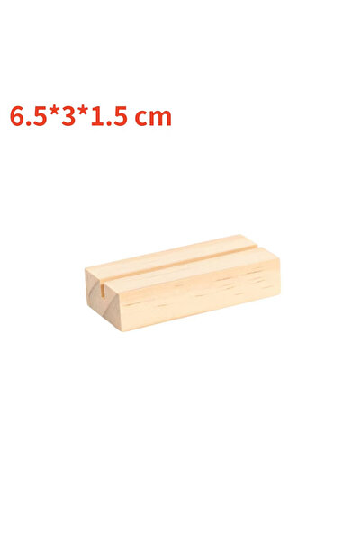 Choice 20pcs Brown 10/20Pcs Wooden Card Holder Wooden Photo Card Stand Displa...