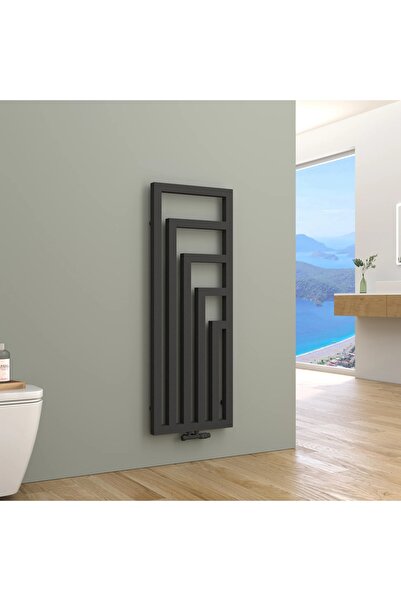 WEBER 500X1200 ANTRASİT SİYAH DİZAYN LONDON HAVLUPAN ISITICI RADYATÖR