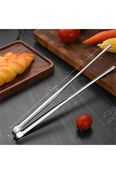 Choice L Stainless Steel Grill Tongs Food Clip BBQ Steak Clip Bread Tong Cook...