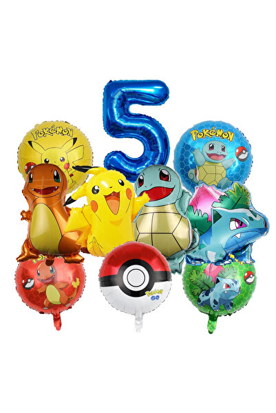 Choice مجموعة أخرى من بالونات الحفلات الكرتونية الزرقاء - 5 بالونات فويل على ...