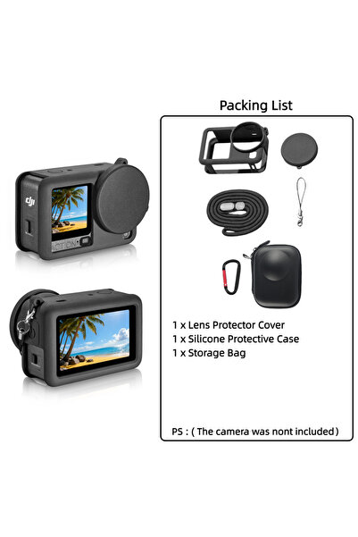 Choice واقي عدسة/غطاء سيليكون واقٍ/شاشة حماية، لون أحمر، لكاميرا DJI Osmo Act...