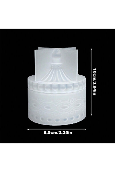 Choice قالب سيليكون أبيض عتيق للنحت من طين الجبس، صندوق تخزين مجوهرات يمكنك ص...