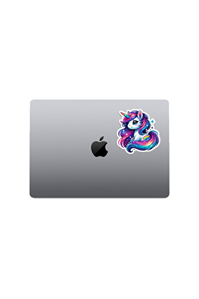 MegaSticker Yavru unicorn sticker Araba, Motorsiklet, Kask, Laptop, Cam Sticker 13x12 Cm