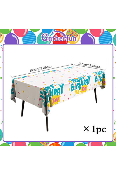 Choice 1pc Style 2 Happy Birthday Tablecloth Balloon Printed Disposable Water...