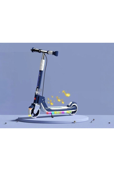 OEM Trotinetă cu 2 roți, design pliabil, cu muzică și lumini, ghidon reglabil...