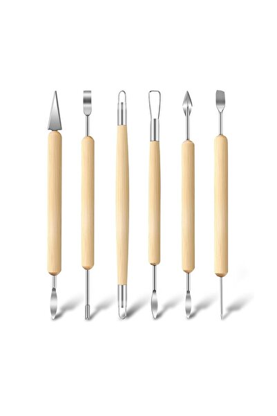 Choice مجموعة أدوات طينية مكونة من 6 قطع، أدوات فخارية وأدوات نحت، قاطع طين ب...