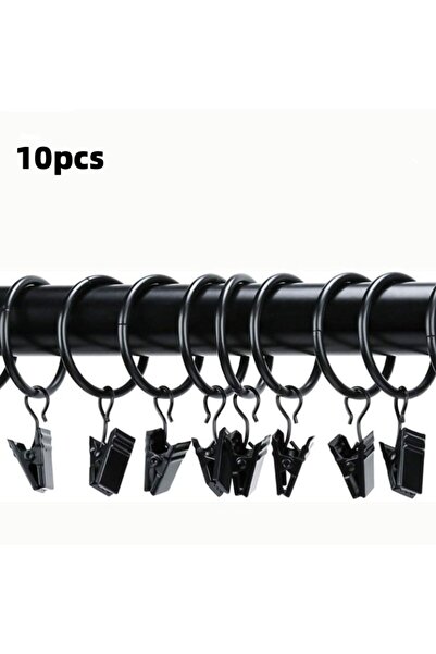 Choice حلقات ستائر سوداء اللون، 3.0 × 25 مم، 10 قطع، حلقات تعليق ستائر معدنية...