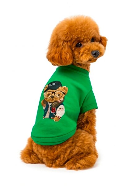 Buddy Store Kedi & Köpek Kıyafeti Ve Giysileri Bisiklet Yaka Enjoy Ayı Baskıl...