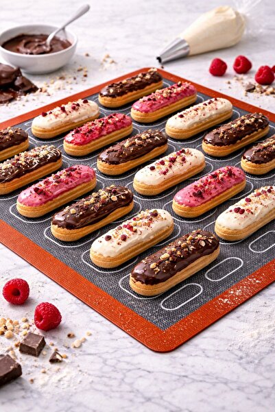 KAMPANYALI Silikon Delikli Mat 40×60 Cm (EKM-46) | Büyük ve Küçük Ekler Hamur...