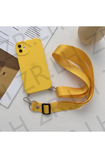 Choice جراب هاتف أصفر اللون بتصميم سلسلة كروسبودي، متوافق مع آيفون 11، وهو من...
