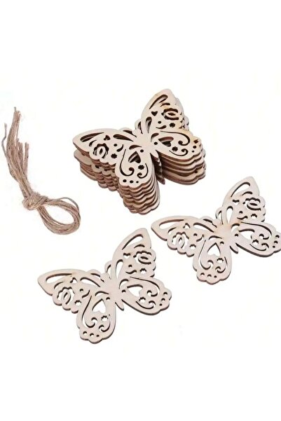 Choice 10 PCS 10pcs Hollow Wood Butterfly Embellishment Cutouts Wooden Shape ...