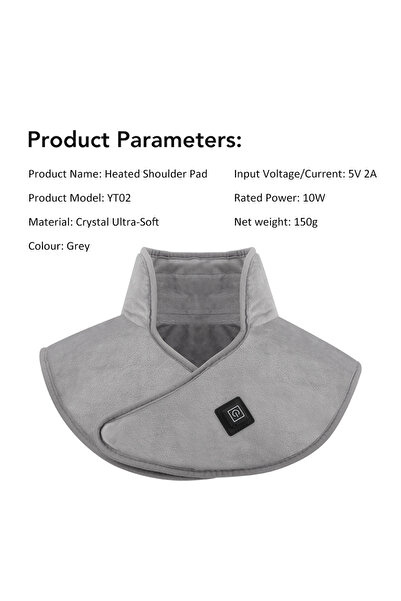 Choice GRAY Electric Heating Shoulder Pad Hot Compress Warming Blanket Heatin...