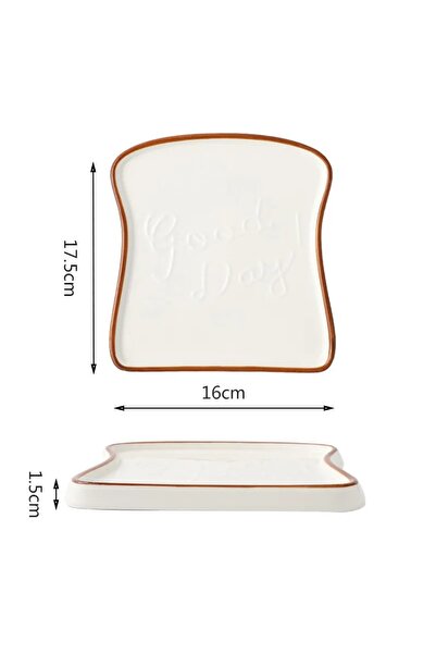 Choice 7 inches Khaki Breakfast bread plate, ceramic creative plate, steak pl...